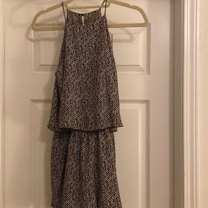 Black and white boutique romper